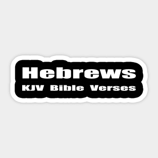 Hebrews KJV Bible Verses Sticker